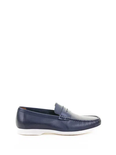 Fratelli Rossetti Blue Leather Moccasin