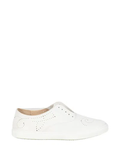 Fratelli Rossetti Brogue Detail Trainers In White
