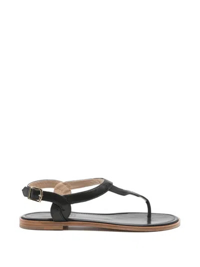 Fratelli Rossetti Buckle-strap Flat Sandals In Black