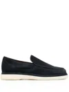 Fratelli Rossetti Calf-suede Slip-on Loafers In Blau