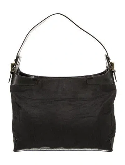 Pre-owned Fratelli Rossetti Canvas Shoulder Bag In Black