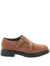 Fratelli Rossetti Double-buckle Brogue Boots In Brown