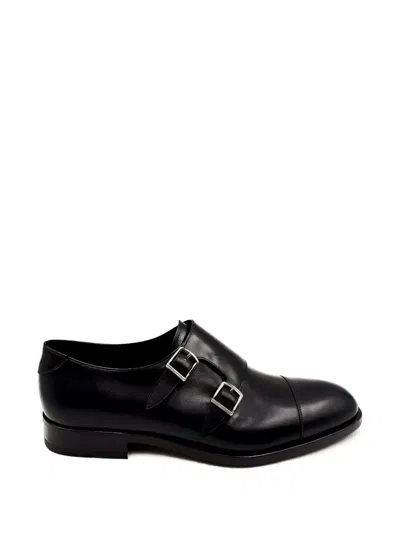 Fratelli Rossetti Double Buckle-fastening Monk Shoes In Black
