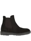 Fratelli Rossetti Elastic-panel Suede Boots In Brown