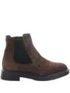 Fratelli Rossetti Elastic-panel Suede Boots In Brown