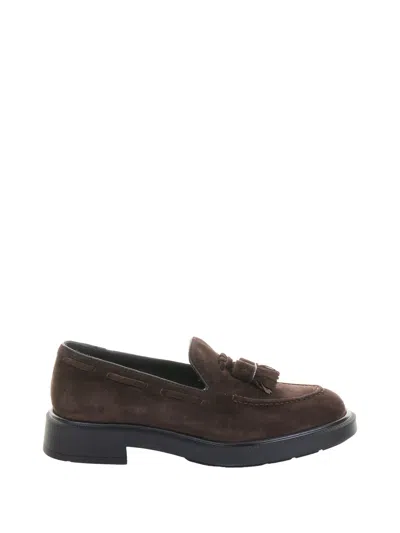FRATELLI ROSSETTI FRATELLI ROSSETTI FRATELLI ROSSETTI COCOA SUEDE MOCCASIN WITH TASSELS