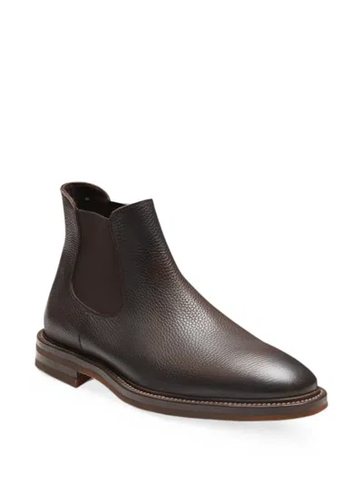 Fratelli Rossetti Grainy Leather Chelsea Boots In Brown
