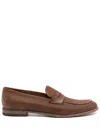 Fratelli Rossetti Interwoven Leather Loafers In Braun