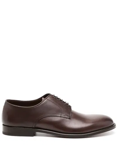 Fratelli Rossetti Lace-up Leather Derby Shoes In Brown