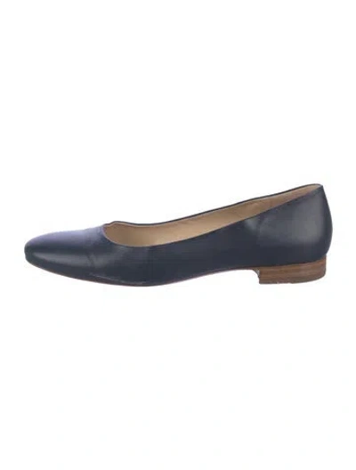 Pre-owned Fratelli Rossetti Leather Ballet Flats In Blue