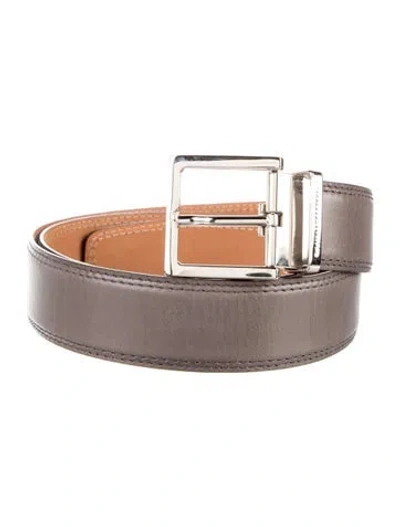 Pre-owned Fratelli Rossetti Leather Belt In Grey