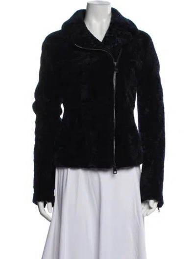 Pre-owned Fratelli Rossetti Leather Biker Jacket In Black