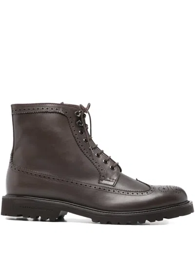Fratelli Rossetti Leather Boots In Brown