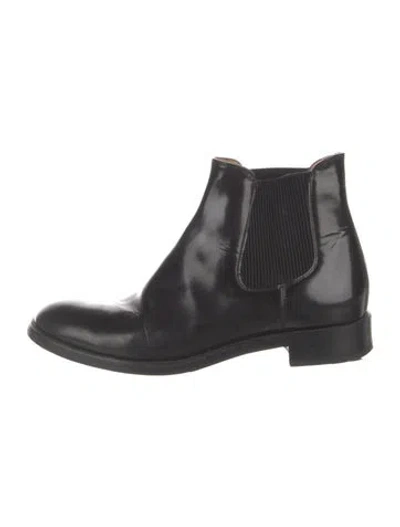 Pre-owned Fratelli Rossetti Leather Chelsea Boots In Black