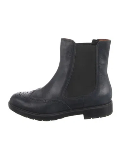 Pre-owned Fratelli Rossetti Leather Chelsea Boots In Blue
