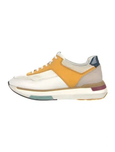 Pre-owned Fratelli Rossetti Leather Colorblock Pattern Sneakers In White