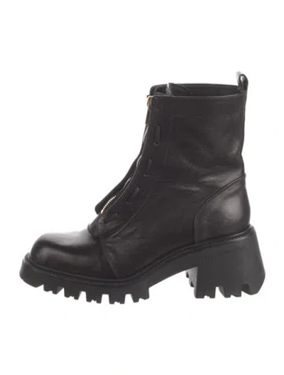 Pre-owned Fratelli Rossetti Leather Combat Boots In Black