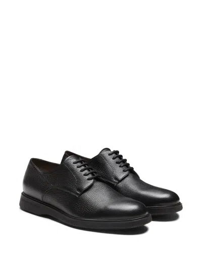 Fratelli Rossetti Leather Derby Shoes In Black