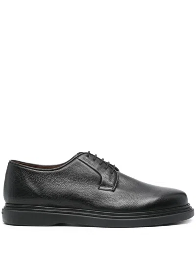 Fratelli Rossetti Leather Derby Shoes In Black