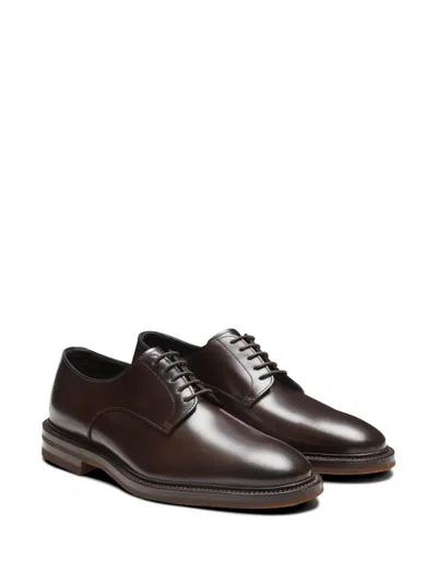 Fratelli Rossetti Leather Derby Shoes In Brown