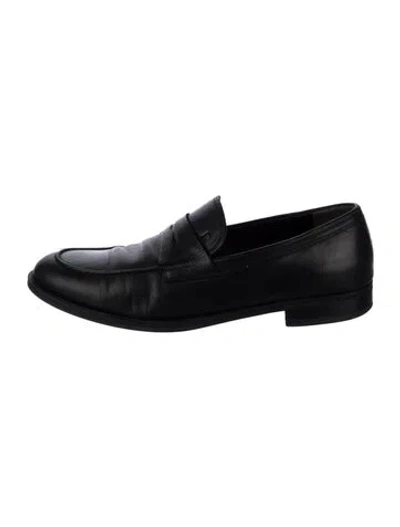 Pre-owned Fratelli Rossetti Leather Dress Loafers In Black