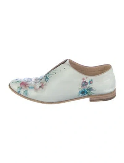 Pre-owned Fratelli Rossetti Leather Floral Print Oxfords In Multi