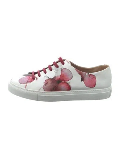 Pre-owned Fratelli Rossetti Leather Floral Print Sneakers In Multi