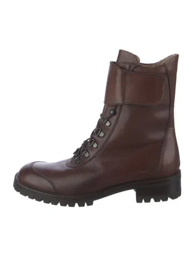 Pre-owned Fratelli Rossetti Leather Hiking Boots In Brown