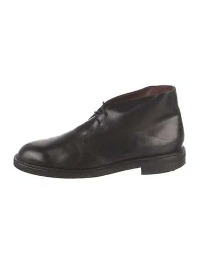Pre-owned Fratelli Rossetti Leather Lace-up Boots In Black