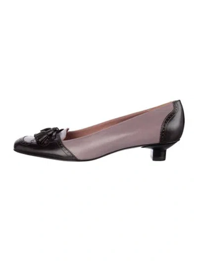 Pre-owned Fratelli Rossetti Leather Lasercut Accents Pumps In Brown