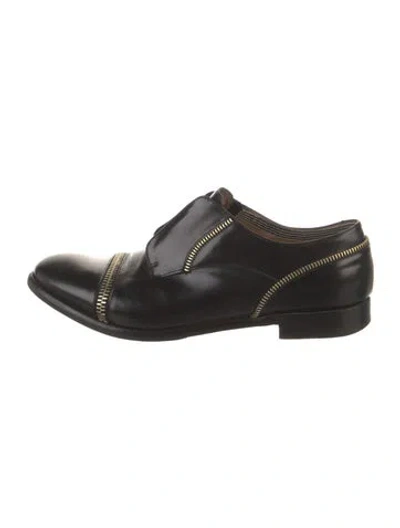 Pre-owned Fratelli Rossetti Leather Loafers In Black/gold