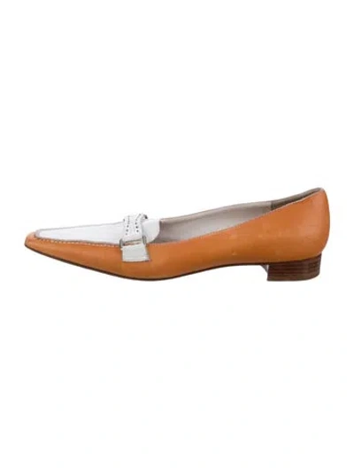 Pre-owned Fratelli Rossetti Leather Loafers In Neutrals