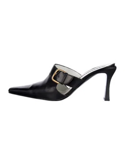 Pre-owned Fratelli Rossetti Leather Mules In Black