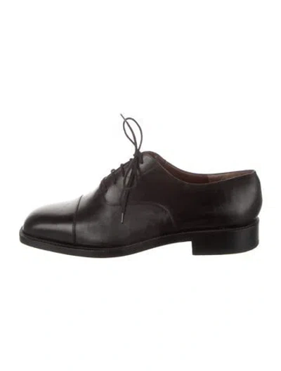 Pre-owned Fratelli Rossetti Leather Oxfords In Black