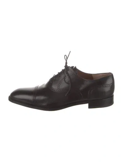 Pre-owned Fratelli Rossetti Leather Oxfords In Black