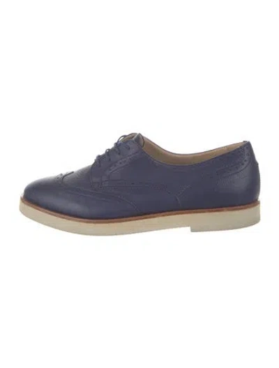 Pre-owned Fratelli Rossetti Leather Oxfords In Blue