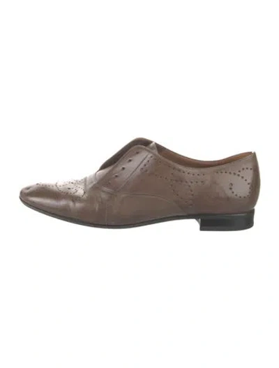 Pre-owned Fratelli Rossetti Leather Oxfords In Brown