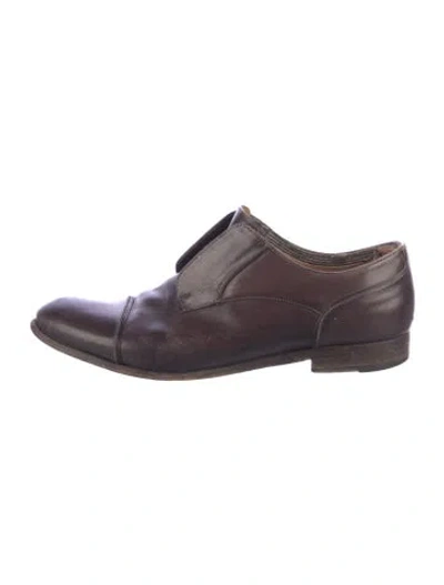 Pre-owned Fratelli Rossetti Leather Oxfords In Brown