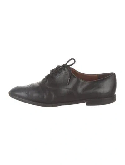 Pre-owned Fratelli Rossetti Leather Oxfords In Gray