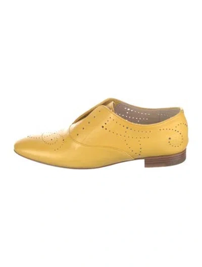 Pre-owned Fratelli Rossetti Leather Oxfords In Yellow