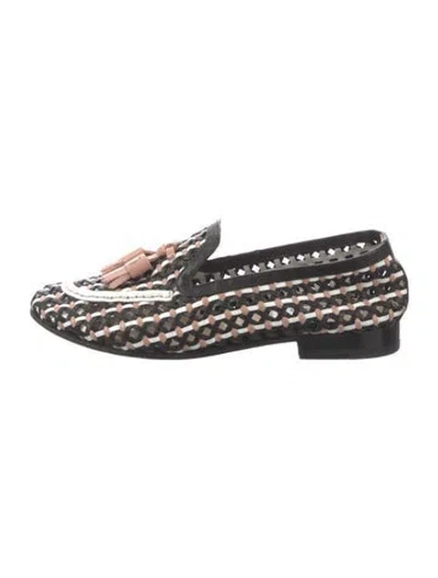Pre-owned Fratelli Rossetti Leather Patterned Loafers In Black