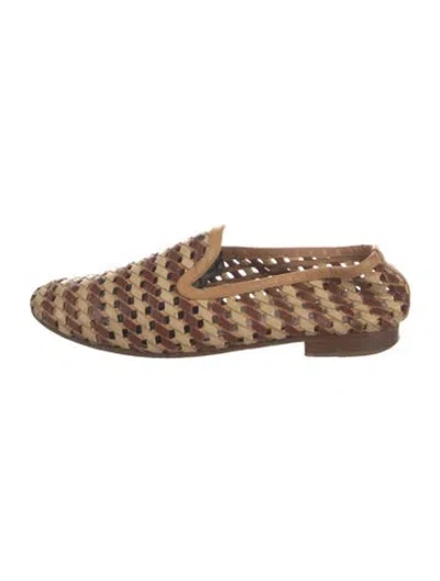 Pre-owned Fratelli Rossetti Leather Patterned Loafers In Brown
