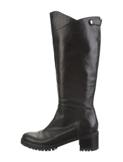 Pre-owned Fratelli Rossetti Leather Riding Boots In Black