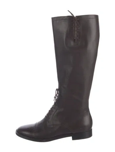 Pre-owned Fratelli Rossetti Leather Riding Boots In Black