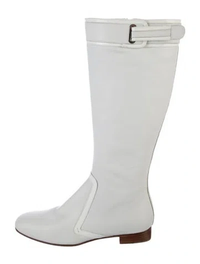 Pre-owned Fratelli Rossetti Leather Riding Boots In White