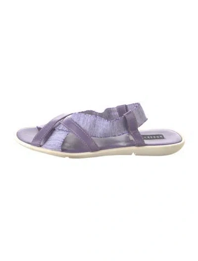 Pre-owned Fratelli Rossetti Leather Sandals In Purple