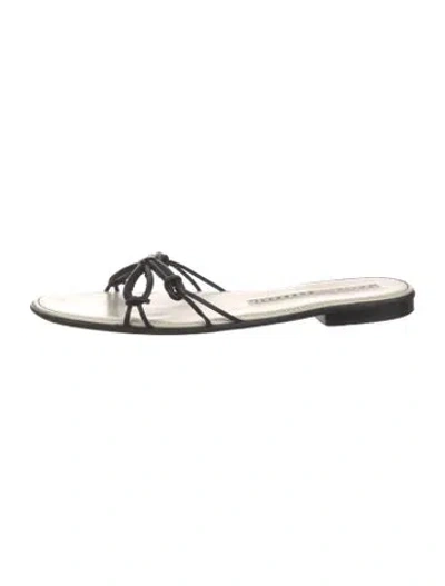 Pre-owned Fratelli Rossetti Leather Slides In Gray
