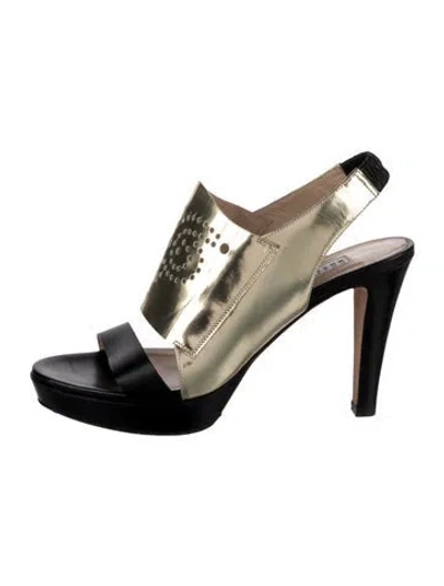 Pre-owned Fratelli Rossetti Leather Slingback Sandals