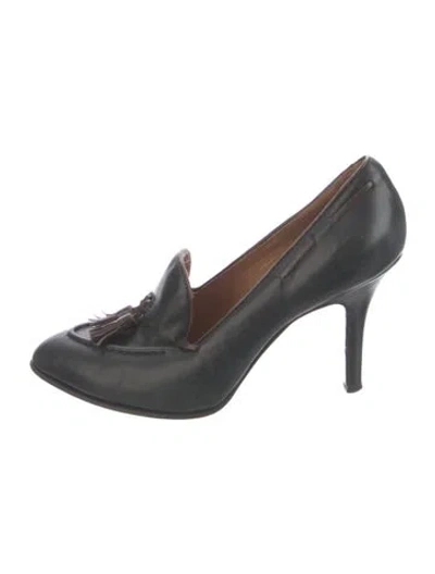 Pre-owned Fratelli Rossetti Leather Tassel Accents Pumps In Green
