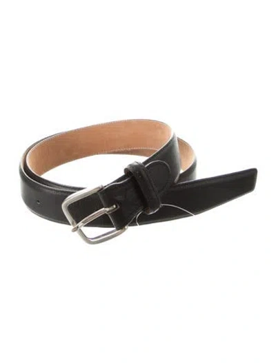 Pre-owned Fratelli Rossetti Leather Waist Belt In Black
